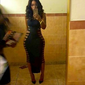 Black strap dress